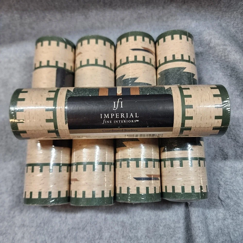 Vintage Imperial Fine Interiors Wallpaper Border Rolls 5‎ Southwestern Geometric
